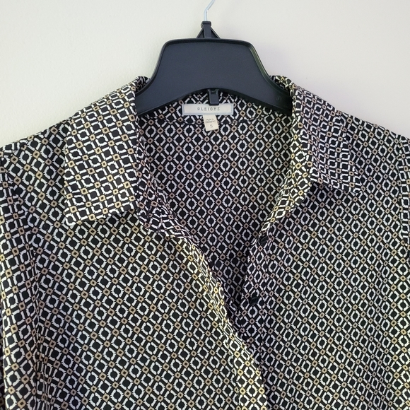 Pleione button down blouse/tunic top. Size Small. - Picture 2 of 8